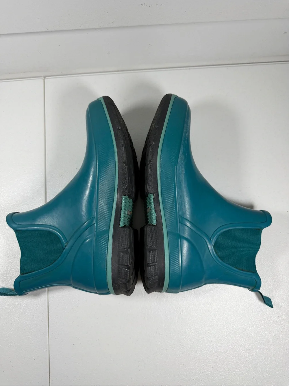Bogs Amanda Slipboop Teal Rain Chelsea Boots - Waterproof Slip-On Womes size 8
